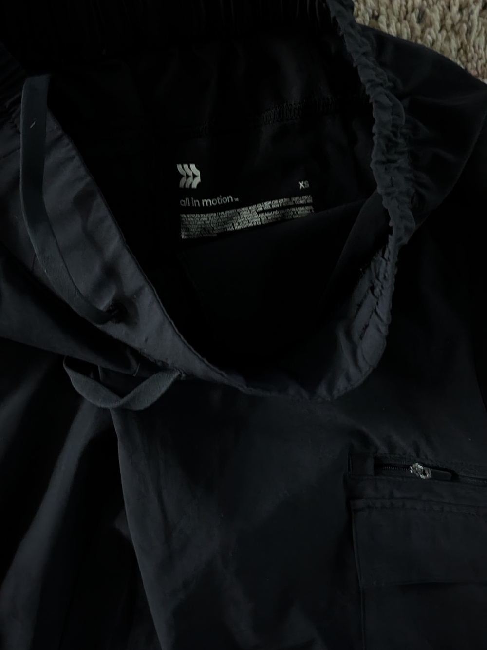 all in motion Black Track Joggers with Zippered Pocket